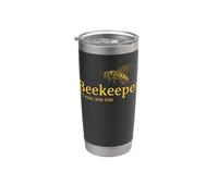 Beekeeper If I Run You Run Humor divertido sobre abejas Vaso térmico de acero inoxidable de doble pared