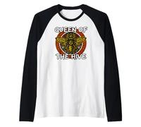 Beekeeper Queen of The Hive Honey Bee Graphic Camiseta Manga Raglan