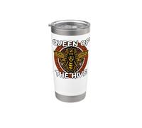 Beekeeper Queen Of The Hive Honey Bee Graphic Vaso térmico de acero inoxidable de doble pared