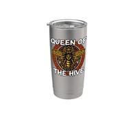 Beekeeper Queen Of The Hive Honey Bee Graphic Vaso térmico de acero inoxidable de doble pared