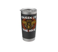 Beekeeper Queen Of The Hive Honey Bee Graphic Vaso térmico de acero inoxidable de doble pared