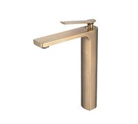 Beelee BL6682BGH - Grifo de Lavabo Grifo monomando para Fregadero con mango único solo agujero, cuerpo alto, dorado