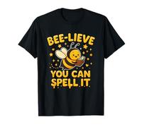 Beelieve You Can Spell It Spelling Bee Motivation Camiseta