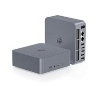 Beelink EQR5 Mini PC, AMD Ryzen 5 5500U (6C/12T, hasta 4.0 GHz), Mini PC de Escritorio con 16 GB de RAM DDR4, SSD NVMe M.2 2280 de 500 GB, Doble Puerto Ethernet LAN/WiFi6/4K para Uso Profesional