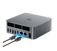 Beelink EQR5 Mini PC, Ryzen 5 5500U (6C/12T hasta 4,0 GHz), miniordenador AMD, 16 GB DDR4, SSD M.2 PCIe 3.0 de 500 GB, Doble Pantalla 4K, Doble HDMI, Doble LAN de 1000 Mbps, WiFi 6, Bluetooth 5.2