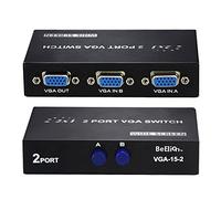 BeElion 2 puertos 15 pines hembra (2 VGA in/1 VGA Out) VGA Switch Box para PC TV Monitor, resolución de hasta 1920 x 1440 (no para DDC, DDC2, DDC2B Monitor)