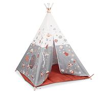 Beeloom - Tienda campaña infantil, COSMO TIPI, decorativa de madera natural, tejido de poliéster impermeable, juego apto para exterior, unisex niños y niñas