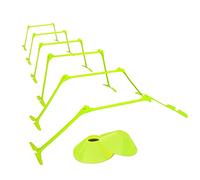 Beelooom Juego de Conos y Vallas Ajustables Vallas de Agilidad Conos de Disco para Deportes de FúTbol Entrenamiento de Velocidad PlioméTrica