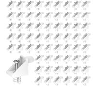 BEELUKY 100 Piezas Cuñas de Reparación Soporte Fijación Soporte Baldas Armario Soporte de Baldas con Tornillos Cuñas de Inferior Cajón Plastico para IKEA # 101558 Pieza de Repuesto KOMPLEMENT Armario