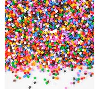 BEELUKY 10000 Piezas Cuentas para Planchar Hama Beads 5mm de 50 Colores Cuentas de Hierro Fusibles Kit de Cuentas de fusibles de Agua Decoración Ideas de Manualidades para Fiesta Cumpleaños Niños
