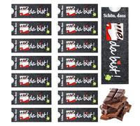 BEELUKY 15 fundas de fieltro para regalo de chocolate sin chocolate"Schön, dass du da bist"Hülle Filz Chocolate Verpackung Geschenk für Hochzeit Geburtstag