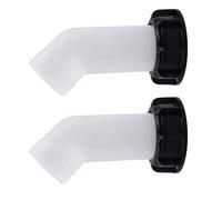 BEELUKY 2 Piezas Adaptador IBC S60 x 6 Rosca Gruesa Boquilla de Desagüe Boquilla de Extensión de Tanque de Agua IBC Válvula de Boquilla de Tanque de Agua IBC Válvula de Drenaje Adaptador