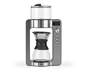 Beem Basic Selection Pour Over - Cafetera goteo con báscula de cristal, de acero inoxidable, jarra de café de 0,75 L, con principio de preparación directa, con cabezal giratorio
