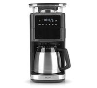 BEEM Cafetera de filtro Fresh Aroma-PERFECT III con mecanismo de molienda, térmica, de acero inoxidable, jarra aislante, mecanismo cónico y Aroma-Plus, filtro permanente, temporizador 24 h, 10 tazas