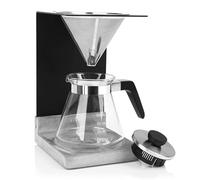 BEEM Cafetera POUR Over | Filtro permanente de acero inoxidable tamaño 2 | Jarra de cristal de 0,5 l con tapa | Soporte estable gracias a su elegante base de hormigón | Preparación manual para un café especialmente suave