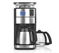 BEEM FRESH-AROMA-PERFECT II Cafetera de filtro con molinillo - Duo | SELECCIÓN BÁSICA | Jarra de vidrio y jarra de vacío | 24h-Timer | 1000 W