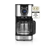 BEEM FRESH-AROMA-SWITCH cafetera de filtro - vidrio | acero inoxidable | jarra de vidrio de 1,25 l | elegante rueda de control | temporizador de 24 horas | 800 W | para 4-8 tazas