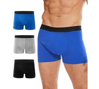 BEENIUBEE Pantalones de incontinencia para hombre, calzoncillos tipo bóxer de algodón para incontinencia durante la noche para hombre, 80 ml, absorbentes, lavables, reutilizables, a prueba de fugas