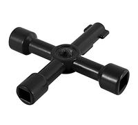 Beenle-Icey - Llave de utilidad multifunción con triángulo para gas de agua eléctrico caja de farmacia, llave de apertura (negro)