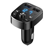 Beenle-Icey Transmisor FM Bluetooth Coche V5.0, 4 Botones, 2 Interfaces USB, Reproductor MP3, Soporte Tarjetas SD y Memoria USB, Negro
