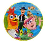 BeenSmile, Platos de LA GRANJA DE ZENON, Platos de Papel Desechables para Fiesta de Cumpleaños Infantil, Artículos de Decoración para Fiestas Temáticas, 8 Platos de 18 CM