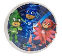 BeenSmile, 8 PLATOS 18 CM PJ MASKS, Platos Desechables para Fiesta de Cumpleaños Infantil, Artículos de Decoración para Fiestas Temáticas
