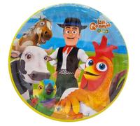 BeenSmile, 8 PLATOS 23 CM LA GRANJA DE ZENON, Platos Desechables para Fiesta de Cumpleaños Infantil, Artículos de Decoración para Fiestas Temáticas