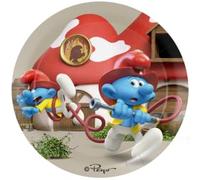 BeenSmile, 8 PLATOS 23 CM PITUFOS, Platos Desechables para Fiesta de Cumpleaños Infantil, Artículos de Decoración para Fiestas Temáticas