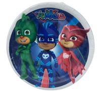 BeenSmile, 8 PLATOS 23 CM PJ MASKS, Platos Desechables para Fiesta de Cumpleaños Infantil, Artículos de Decoración para Fiestas Temáticas