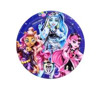 BeenSmile, 8 PLATOS MONSTER HIGH, Platos Desechables para Fiesta de Cumpleaños Infantil, Artículos de Decoración para Fiestas Temáticas (18 Cm)