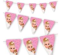 BeenSmile, BANDERIN Barbie, Banderín para Niños, Decoración Cumpleaños Infantil, Artículos de Fiesta, Celebración y Aniversario, 1 Unidades, 3 M