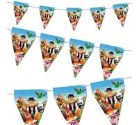 BeenSmile, Banderín Cumpleaños Granja de Zenon, Banderín para Niños, Decoración Cumpleaños Infantil, Artículo de Fiesta, Celebración y Aniversario, 1 Banderín 3 M