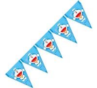 BeenSmile, BANDERIN Doraemon, Banderín para Niños, Decoración Cumpleaños Infantil, Artículos de Fiesta, Celebración y Aniversario, 1 Unidades, 3 M