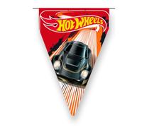 BeenSmile, BANDERIN Hot Wheels, Banderín para Niños, Decoración Cumpleaños Infantil, Artículos de Fiesta, Celebración y Aniversario, 1 Unidades, 3 M