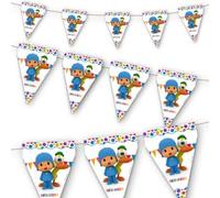 BeenSmile, BANDERIN Pocoyo, Banderín para Niños, Decoración Cumpleaños Infantil, Artículos de Fiesta, Celebración y Aniversario, 1 Unidades, 3 M
