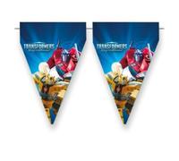 BeenSmile, BANDERIN Transformers, Banderín para Niños, Decoración Cumpleaños Infantil, Artículos de Fiesta, Celebración y Aniversario, 1 Unidades, 3 M