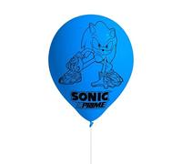 BeenSmile, GLOBOS LATEX SONIC PRIME, Globos Latex, Decoración Cumpleaños Niños, Artículos de Fiesta Infantil, 8 Globos