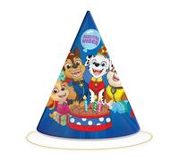 BeenSmile, Gorros Cumpleaños Patrulla Canina, Gorros de Cartón, Decoración Cumpleaños Infantil, Decoración PAw Patrol, Gorritos para Fiesta de Infantil, 6 Unidades