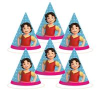 BeenSmile, GORROS HEIDI, Gorros de Cartón, Decoración Cumpleaños Infantil, Gorritos para Fiesta de Cumpleaños, 6 Unidades