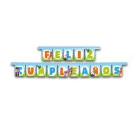BeenSmile, Guirnalda Feliz Cumpleaños Infantil 3 Metros - Decoración Fiesta de Cumpleaños para Niños y Niñas - Pancarta Fiesta Infantil, Happy Birthday Decoración Reutilizable (La Granja de Zenon)