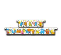 BeenSmile, Guirnalda Feliz Cumpleaños Payaso Plim Plim - Decoración Plim Plim para Fiesta Infantil, Ideal para Cumpleaños de 1 y 2 Años