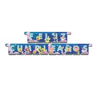 BeenSmile, Guirnalda Fiesta Bob Esponja, Guirnalda Happy Birthday - Decoración Cumpleaños para Niños - Fiestas Infantiles, Cumpleaños y Celebraciones - Artículos de Fiesta - 1 Unidad