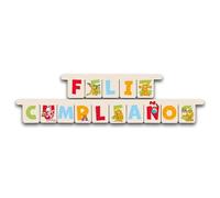 BeenSmile, Guirnalda Fiesta ES Garfield, Guirnalda Happy Birthday - Decoración Cumpleaños para Niños - Fiestas Infantiles, Cumpleaños y Celebraciones - Artículos de Fiesta - 1 Unidad