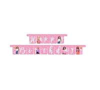 BeenSmile, Guirnalda Fiesta GENERICA Barbie, Guirnalda Happy Birthday - Decoración Cumpleaños para Niños - Fiestas Infantiles, Cumpleaños y Celebraciones - Artículos de Fiesta - 1 Unidad