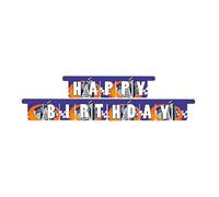 BeenSmile, Guirnalda Fiesta GENERICA Hot Wheels, Guirnalda Happy Birthday - Decoración Cumpleaños para Niños - Fiestas Infantiles, Cumpleaños y Celebraciones - Artículos de Fiesta - 1 Unidad