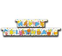 BeenSmile, Guirnalda Fiesta GENERICA Payaso PLIM PLIM, Guirnalda Happy Birthday - Decoración Cumpleaños para Niños - Fiestas Infantiles, Cumpleaños y Celebraciones - Artículos de Fiesta - 1 Unidad