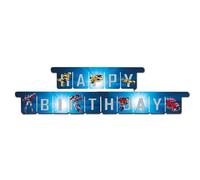BeenSmile, Guirnalda Fiesta GENERICA Transformers, Guirnalda Happy Birthday - Decoración Cumpleaños para Niños - Fiestas Infantiles, Cumpleaños y Celebraciones - Artículos de Fiesta - 1 Unidad