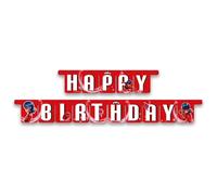 BeenSmile, Guirnalda Fiesta Miraculous, Personaje Ladybug, Guirnalda Happy Birthday, Decoración Cumpleaños para Niños, Fiestas Infantiles, Cumpleaños y Celebraciones, Artículos de Fiesta, 1 Unidad