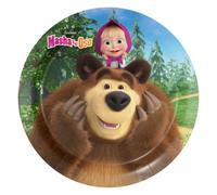 BeenSmile, Masha y el Oso Cumpleaños, Decoración cumpleaños, Desde Guirnalda de Cumpleaños, Piñata de Cumpleaños, Hasta Servilletas para tu Fiesta Temática de Masha y el Oso (Platos 23 Cm)