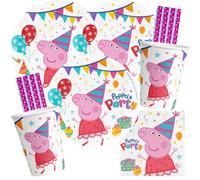 BeenSmile Peppa Pig - Kit de fiesta para 16 niños
